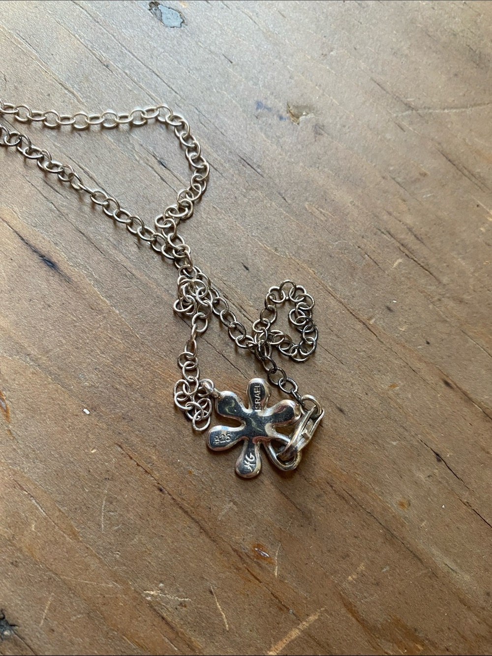 Sterling Silver Flower Chain Necklace